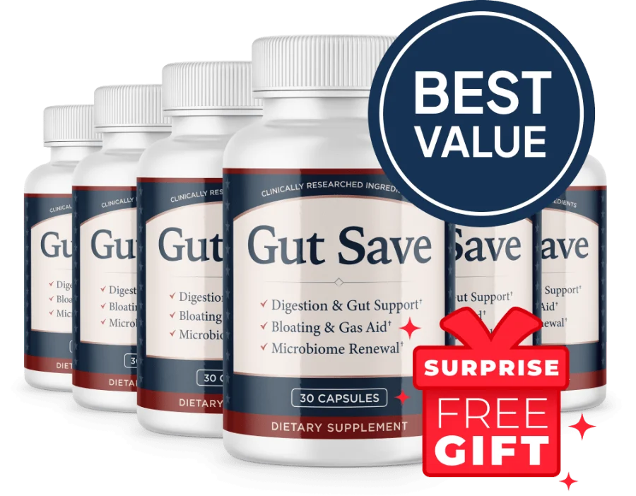 GutSave 6-bottle package with free shipping
