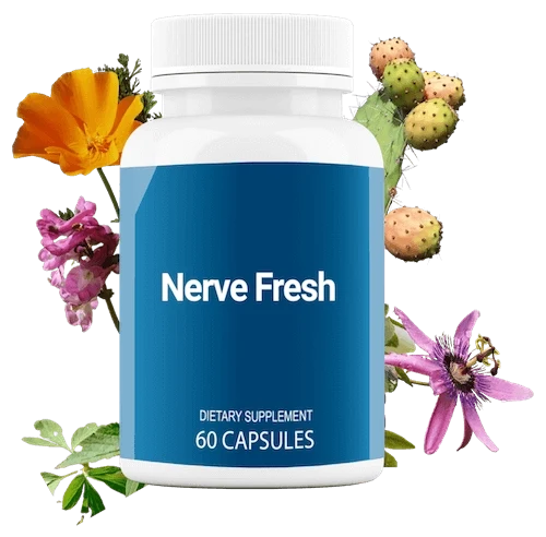 Nerve Fresh bottle with botanical ingredients